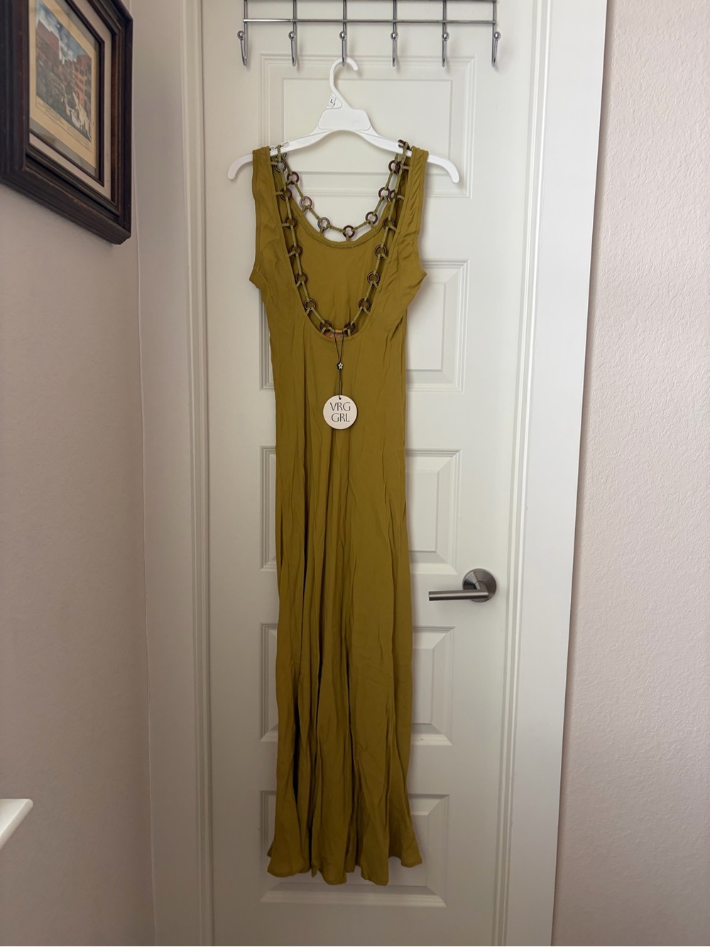 Vrg grl green bias cut dress - Picture 2 of 3